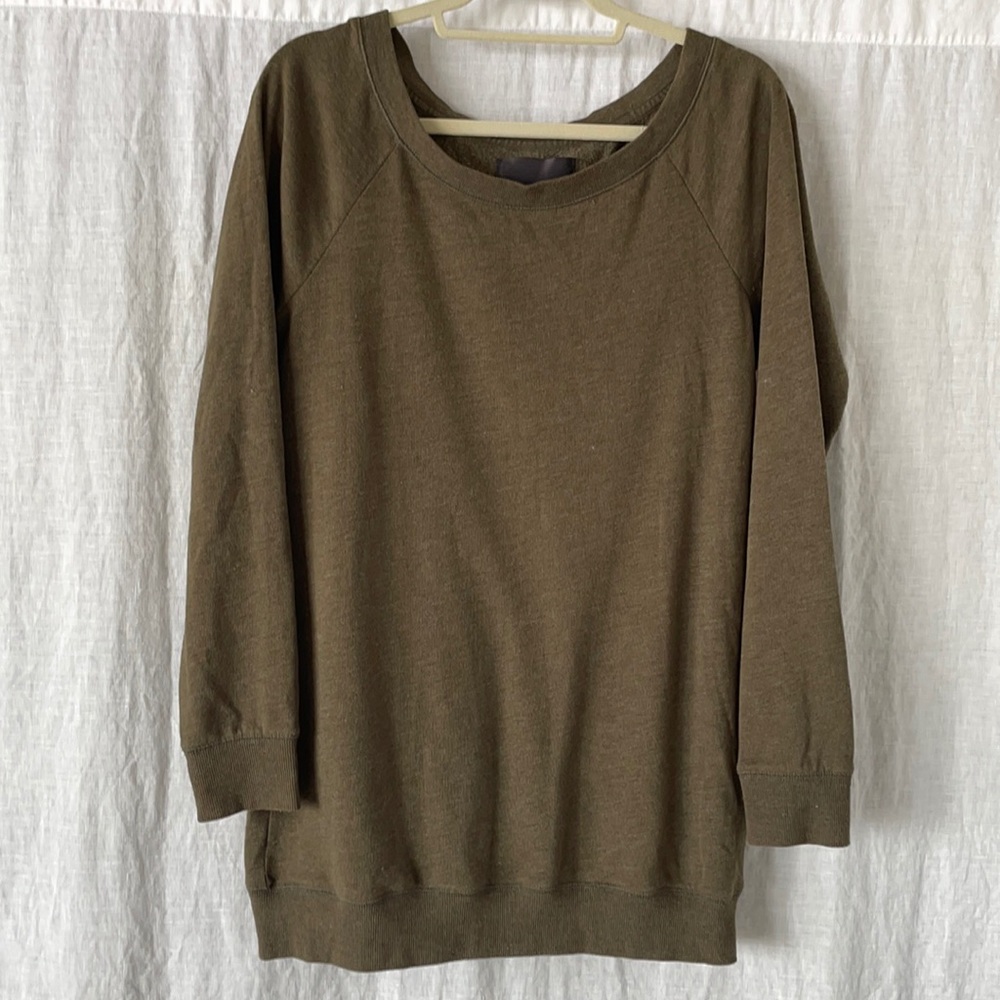 Victoria’s Secret Olive Crewneck Sweater Tunic S